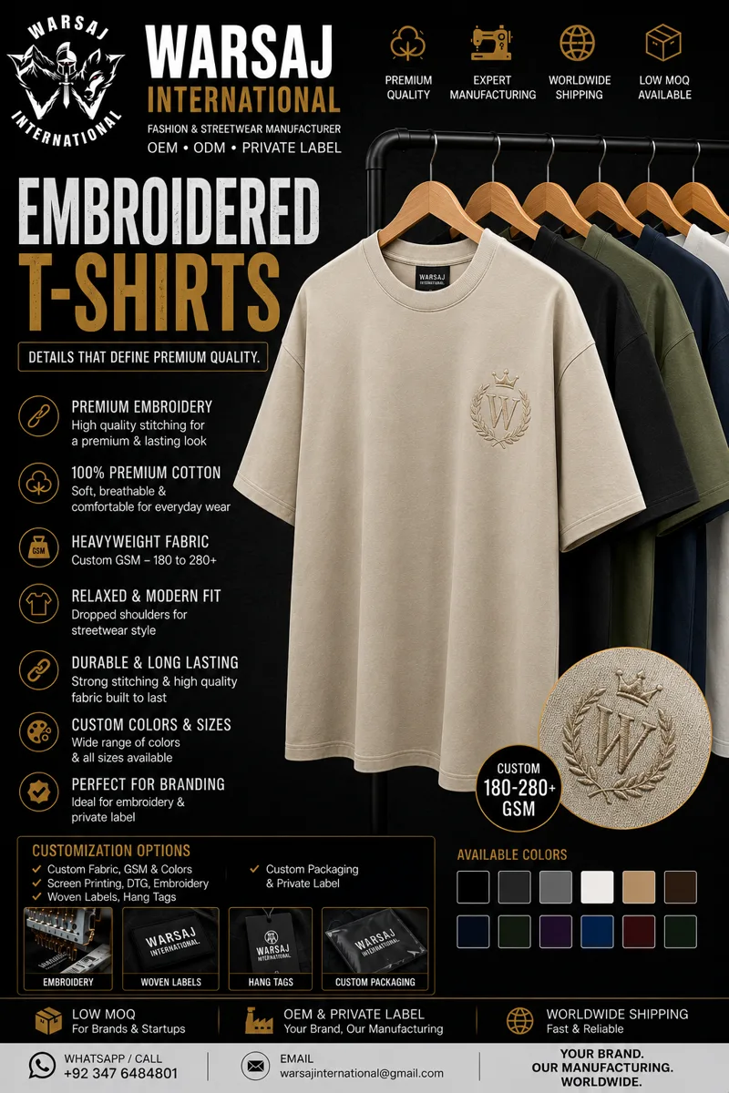 Embroidered T Shirts