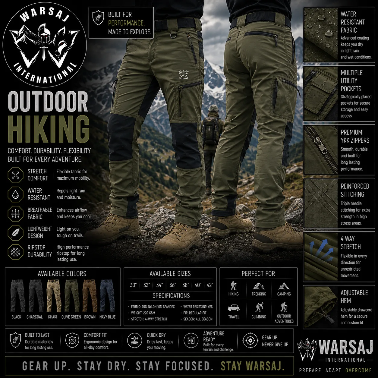 Outdoor Hiking Pants