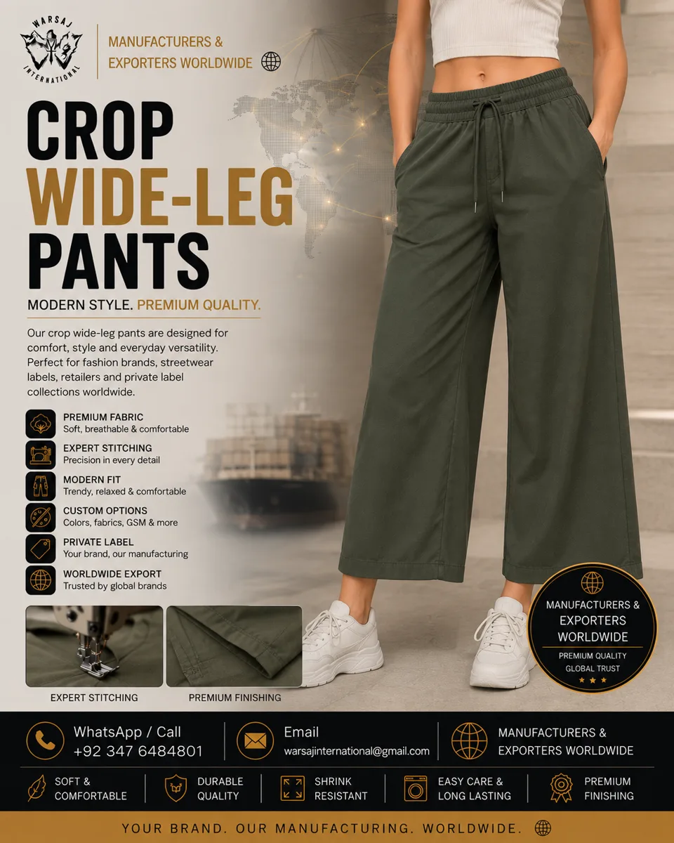 Crop Wide Leg Pants